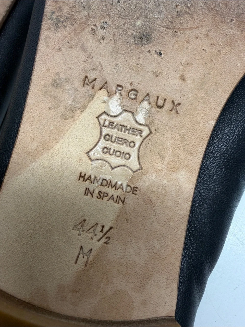 Margaux The Demi Ballet Flats Slip On Shoes Nappa Leather Bow Black Size 13.5